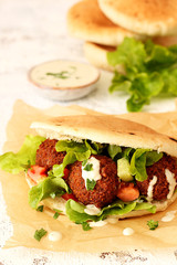 Fresh vegetarian falafel 