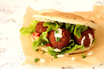 Fresh vegetarian falafel 