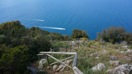 Fototapeta premium Hiking in capri, path, street, italy