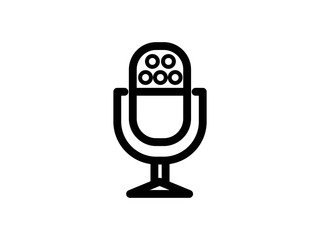 microphone outline vector icon