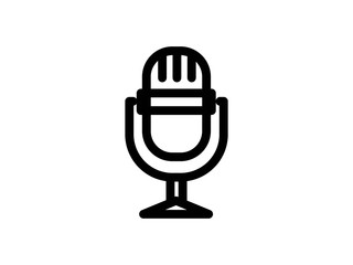 Obraz premium microphone outline vector icon