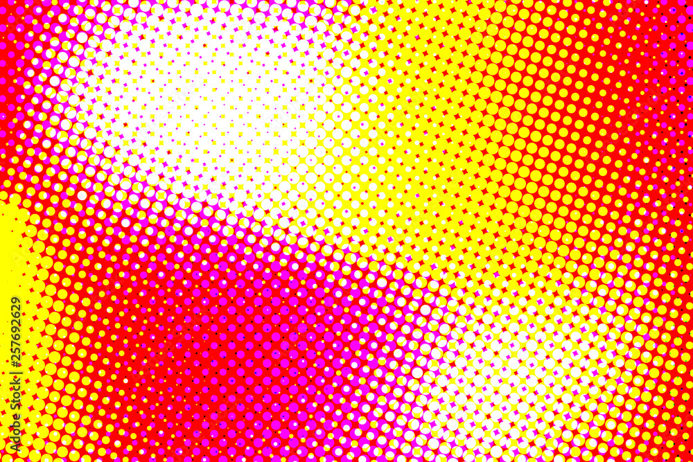 Aufkleber color halftone texture, abstract gradient background with moire effect, circles pattern for design c