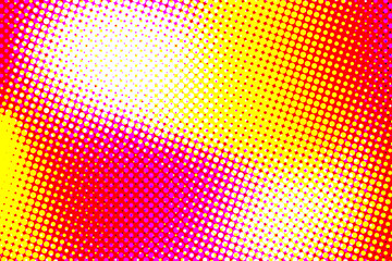 Color halftone texture, abstract gradient background with moire effect, circles pattern for design concepts, wallpapers, posters, web, presentations and prints. Vector illustration. - obrazy, fototapety, plakaty