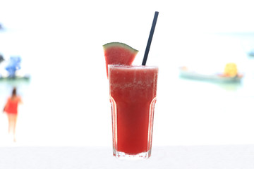 watermelon smoothie for quenching thirst from hot air