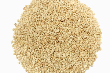 organic watermelon seeds citrullus lantus or magajtari seeds isolated on white background top view