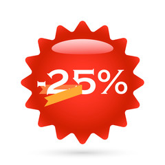 -25% sale icon