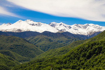beautiful view of the Caucasus Mountains