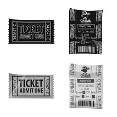 Fototapeta na wymiar Vector design of ticket and admission symbol. Collection of ticket and event stock vector illustration.
