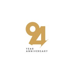 94 Year Anniversary Vector Template Design Illustration