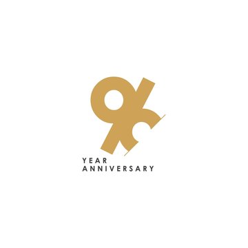 96 Year Anniversary Vector Template Design Illustration