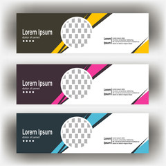 abstract geometric design banner web template. Banner web design vector template