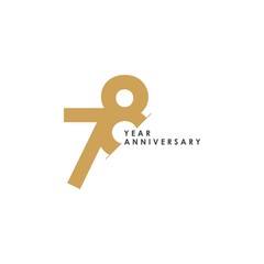78 Year Anniversary Vector Template Design Illustration