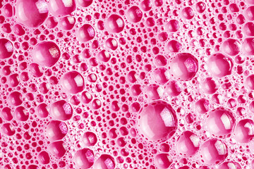 Pink foam bubble texture. Abstract water washing suds pattern background.
