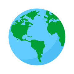 Earth globe vector illustration icon on white background