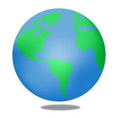 Earth globe vector illustration icon on white background