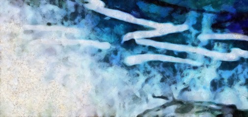 Abstraction painted in oil style. Colorful texture background. Multicolored wallpaper graphic design. Pattern for creating artwork and print. Crazy warm colors and cartoon effect. Fun psychedelic art.