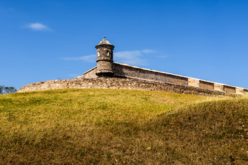 Fort San Miguel on a hill near Campeche, Mexico