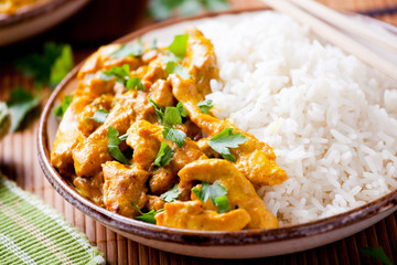 Bowl Of Homemade Chicken Masala