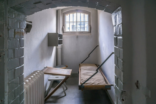 Ancient Prison Cells in an Old Jail.