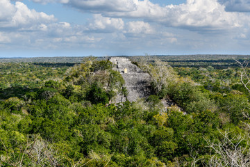 Pyramids and ruins of Calakmul in Campeche, Mexico