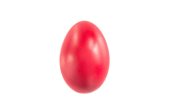 easter red egg isolated on white background