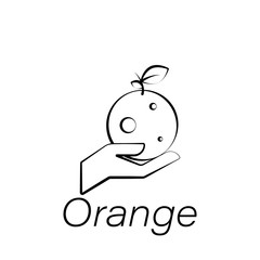 orange hand draw icon. Element of farming illustration icons. Signs and symbols can be used for web, logo, mobile app, UI, UX