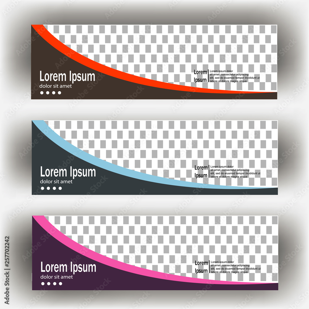 Wall mural abstract geometric design banner web template. banner web design vector template