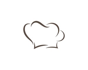 hat chef logo template vecto