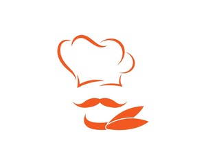 hat chef logo template vecto
