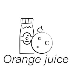 orange juice hand draw icon. Element of farming illustration icons. Signs and symbols can be used for web, logo, mobile app, UI, UX