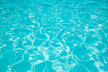 Beautiful blue water in swimming pool for background and abstract