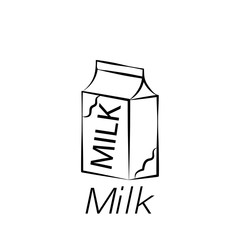 milk hand draw icon. Element of farming illustration icons. Signs and symbols can be used for web, logo, mobile app, UI, UX