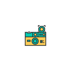 Fototapeta premium Photo Camera icon design. Photography and video icon vector design