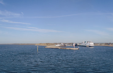 view of Texel pier with ferry