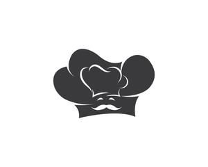 hat chef logo template vecto