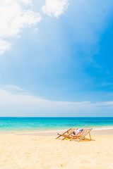 Deck chairs at the beach