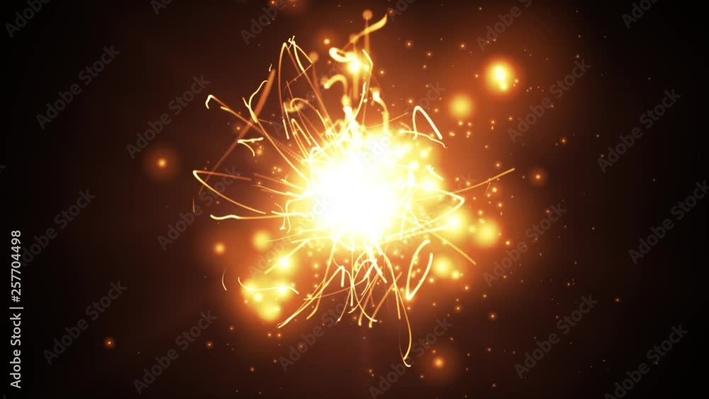 Poster fairy particles background seamless looping/ 4k animation of an elegant abstract dynamic magic backg