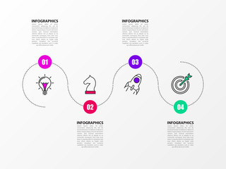 Infographic design template. Creative concept with 4 steps