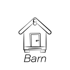 barn hand draw icon. Element of farming illustration icons. Signs and symbols can be used for web, logo, mobile app, UI, UX