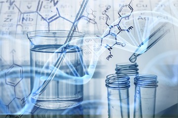 Science laboratory test tubes , laboratory equipment