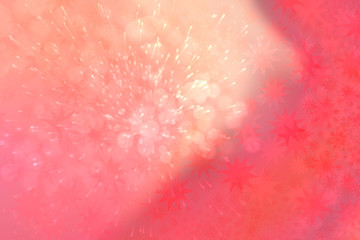 Abstract fractal pink orange elegant background texture with rays and stars of light. Fluid turbulence and galaxy formation. Useful for technology background.
