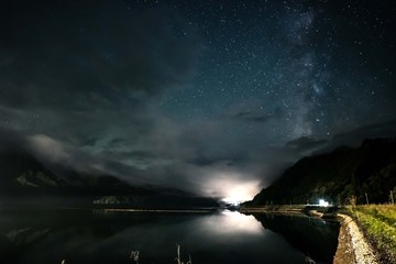 只見湖の星景