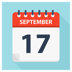 September 17 -  Calendar Icon - Calendar design template