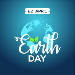 Earth Day Celebrate Vector Design Template