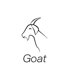 goat hand draw icon. Element of farming illustration icons. Signs and symbols can be used for web, logo, mobile app, UI, UX