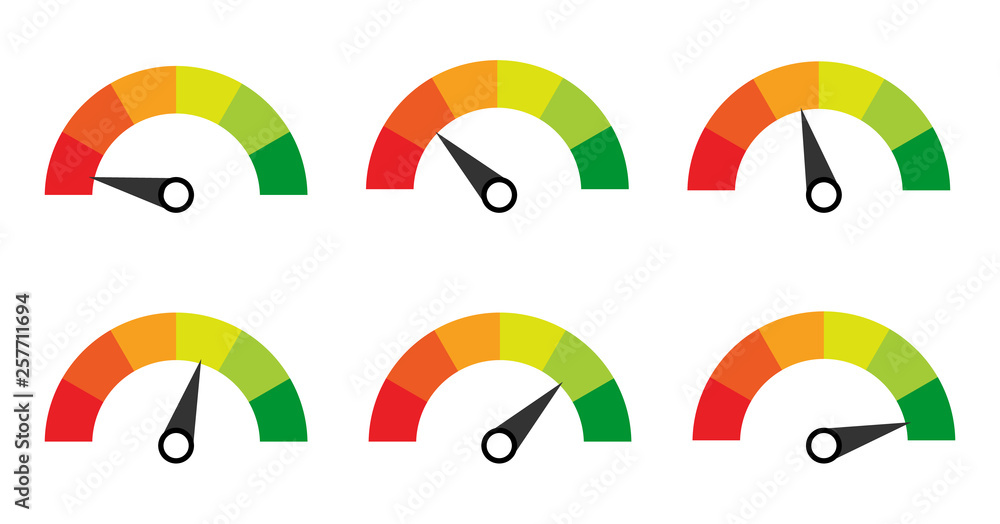Poster scale. gauge. meter. indicators with different indicators.
