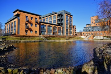 Ancient textile factory ,Loft Aparts - details of architecture of the city of Lodz, Poland