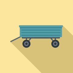 Trailer icon. Flat illustration of trailer vector icon for web design