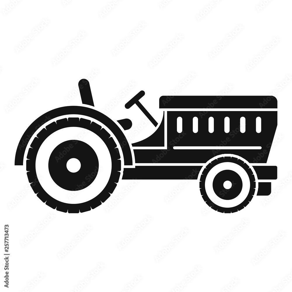 Poster tractor icon. simple illustration of tractor vector icon for web design isolated on white background