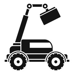 Agricultural lift machine icon. Simple illustration of agricultural lift machine vector icon for web design isolated on white background